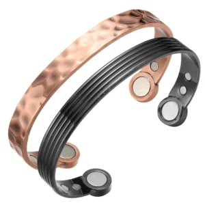 Pure Copper 3500 Gauss Magnetic Therapy Open Cuff Bracelets