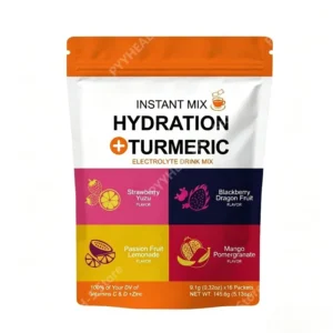 Electrolyte Drink Mix Hydration Packets Powder with Turmeric Curcumin, Vitamin C and D, Zinc, 16 Sticks (1 Pack 9.0g)