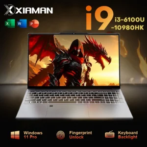 15.6“ Gaming Laptop Computer Intel i9 10980HK i3 6100 Laptop PC Gamer 16GB RAM 1TB SSD Fingerprint Unlock Notebook PC Backlight
