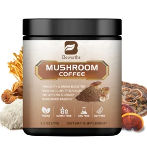 Organic Lion Mane Mushroom Coffee with Reishi, Cordyceps